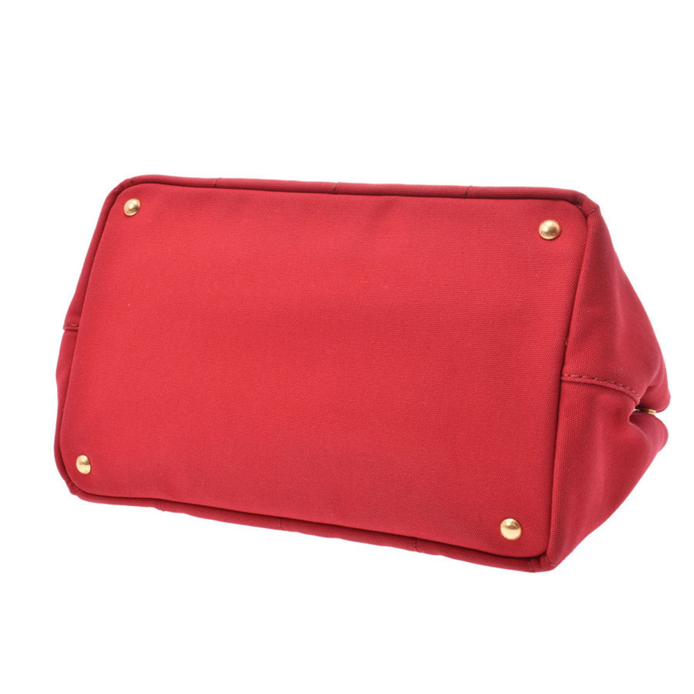Prada red strap tote Canapa canvas bag - Picture 5 of 11